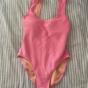 Pink jcrew one piece size 8